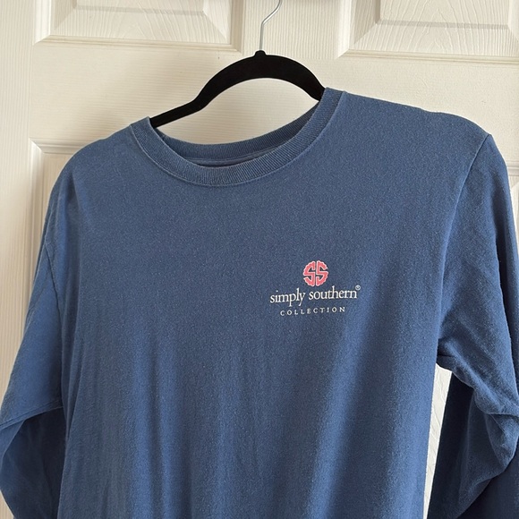 (AS) Navy Simply Southern Long-sleeve T - Picture 1 of 2